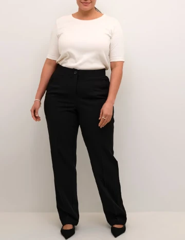 Pantaloni Kaffe Curve, negru