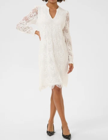 Rochie medie Culture, alb