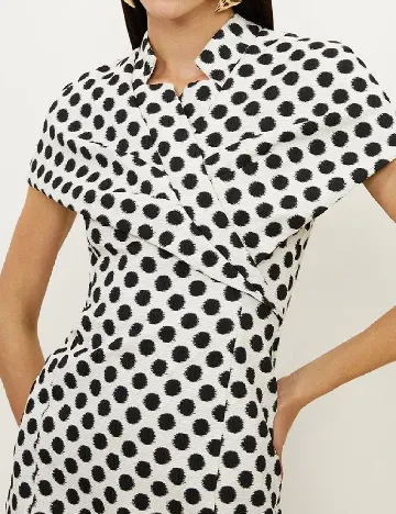 Rochie medie Karen Millen, alb/negru