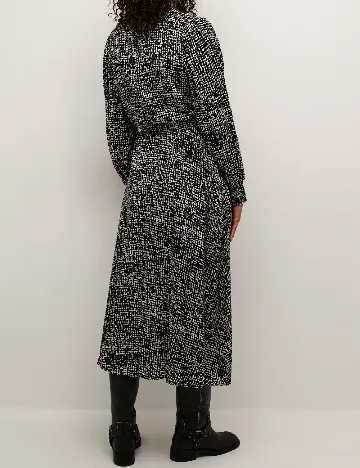 Rochie medie Kaffe, negru/alb