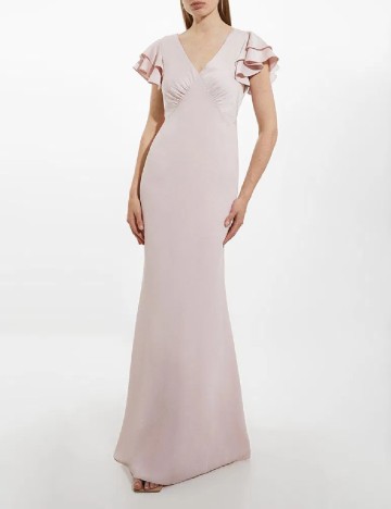 Rochie lunga Karen Millen, roz pal