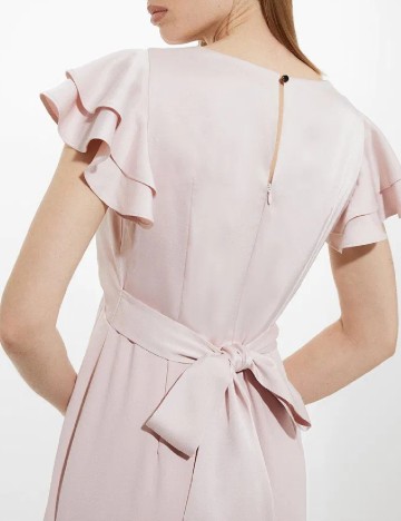 Rochie lunga Karen Millen, roz pal