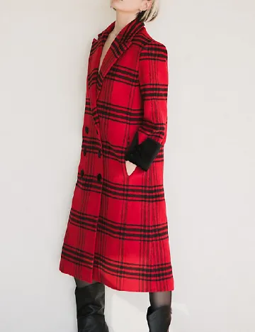 Palton Labelrail x Julia Cumming, rosu Rosu