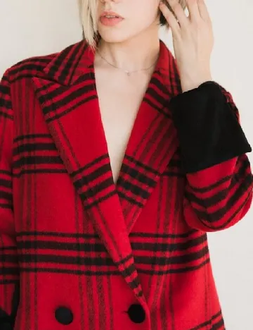 Palton Labelrail x Julia Cumming, rosu Rosu