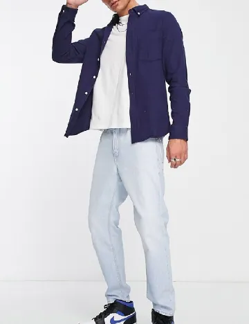 Camasa ASOS, bleumarin Albastru