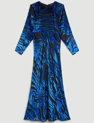 Rochie lunga Karen Millen, albastru Albastru