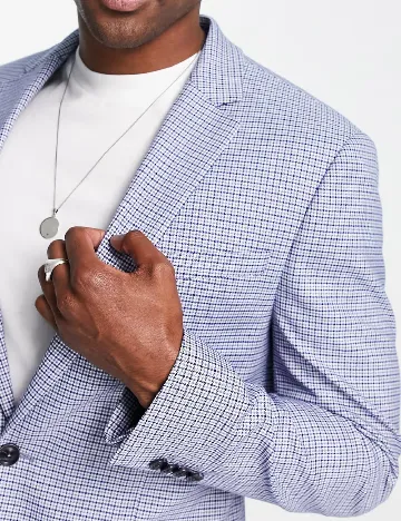 Sacou Topman, albastru/alb