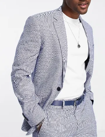 Sacou Topman, albastru/alb