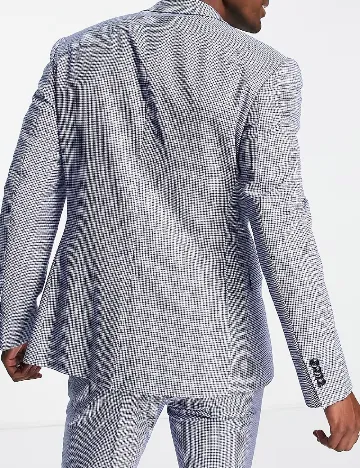 Sacou Topman, albastru/alb