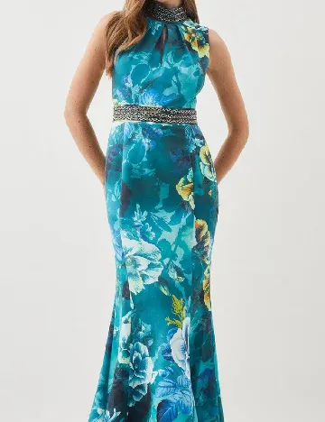 Rochie lunga Karen Millen, albastru Albastru