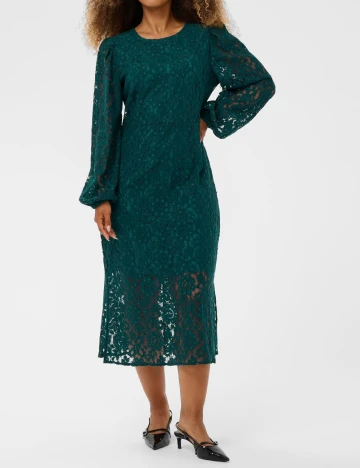 Rochie medie Cream, verde Verde