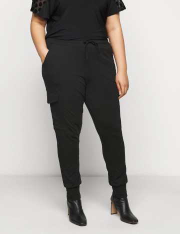 Pantaloni Kaffe Curve, negru