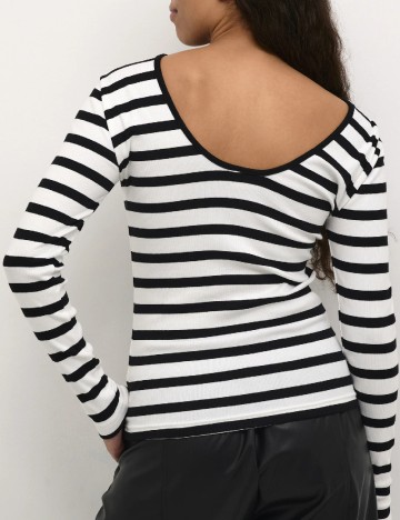 Bluza Kaffe, alb/negru