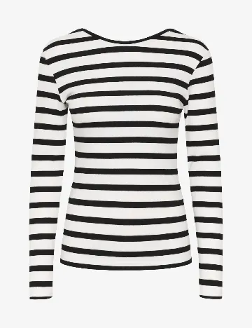 Bluza Kaffe, alb/negru