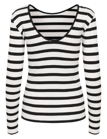 Bluza Kaffe, alb/negru