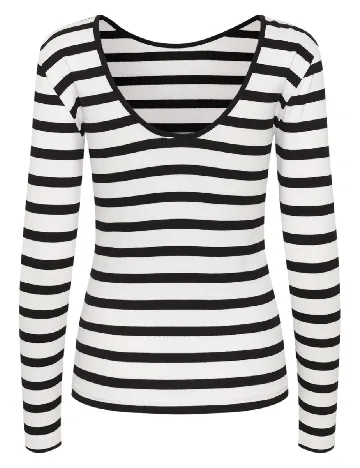 Bluza Kaffe, alb/negru
