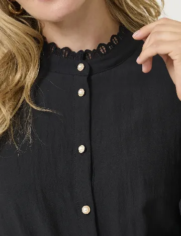 Rochie scurta Cream, negru Negru