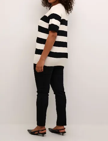 Bluza Kaffe Curve, alb/negru Alb