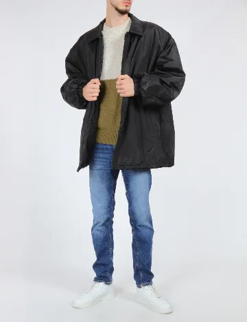 Geaca Oversize ASOS, negru Negru