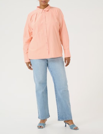 Camasa Oversize Kaffe Curve, piersica