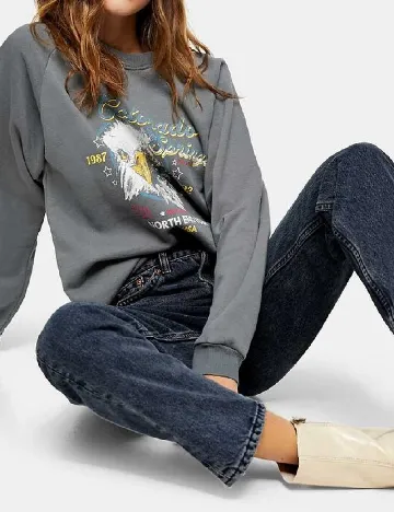 Blugi Top Shop, albastru Albastru