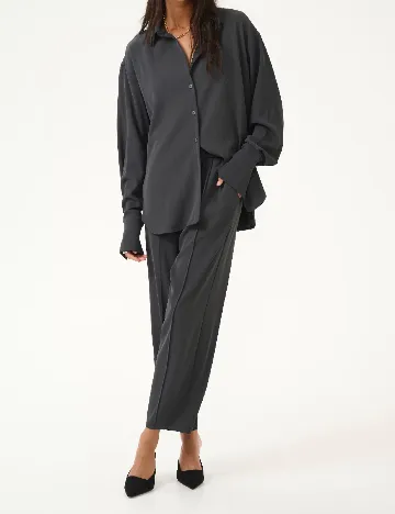 Pantaloni Kaffe, gri inchis Gri