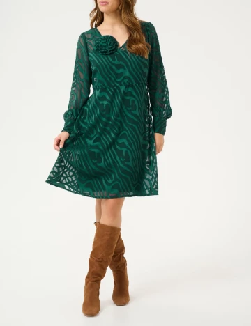 Rochie medie Cream, verde Verde