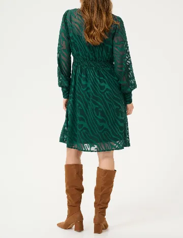 Rochie medie Cream, verde Verde