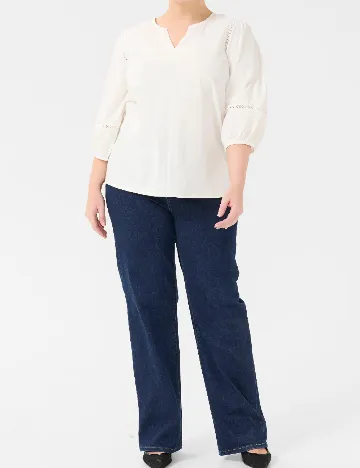 Bluza Kaffe Curve, alb Alb