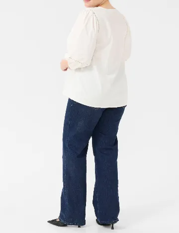 Bluza Kaffe Curve, alb Alb