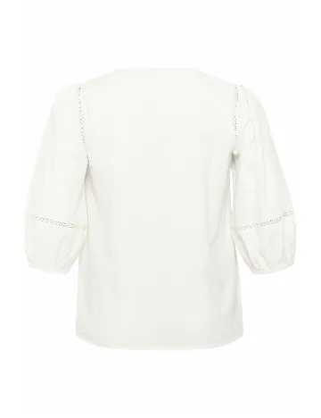 Bluza Kaffe Curve, alb Alb