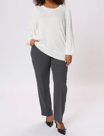 Bluza Kaffe Curve, alb