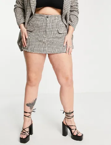 Fusta pantalon IN THE STYLE Plus Size, mix culori