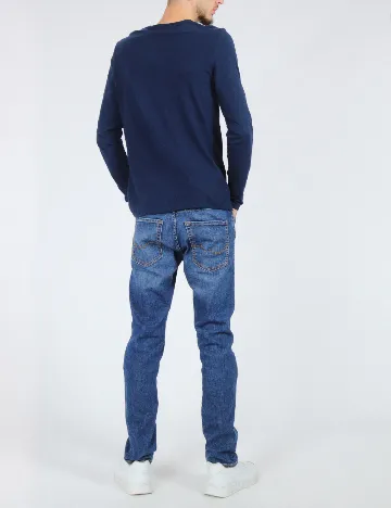 Bluza Bershka, bleumarin Albastru