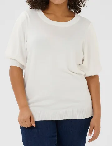 Bluza Kaffe Curve, alb