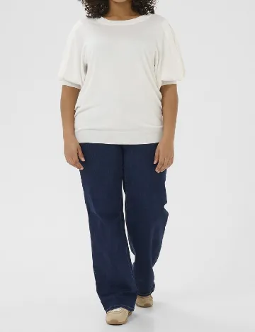 Bluza Kaffe Curve, alb