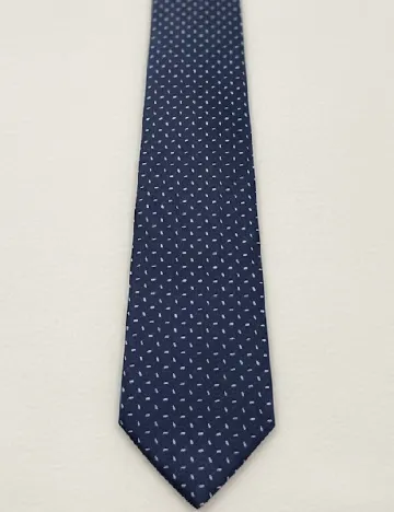 Cravata Massimo Dutti, bleumarin/alb