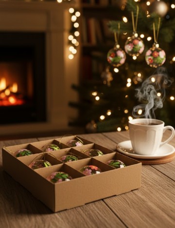 Set globuri 9 bucati ACTION, floral