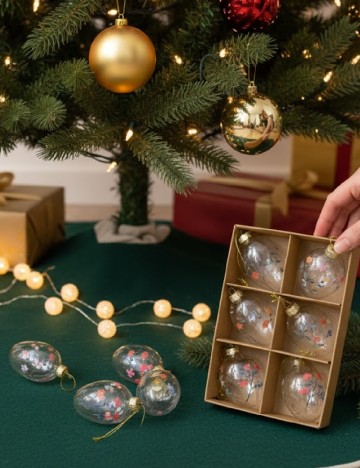 Set globuri 9 bucati ACTION, floral