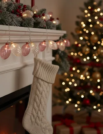 Ghirlanda luminoasa, alb/roz Albastru