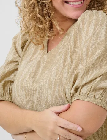 Rochie scurta Kaffe Curve, crem