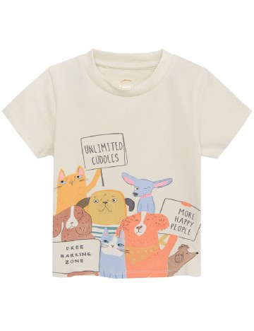 Tricou Cool Club, crem