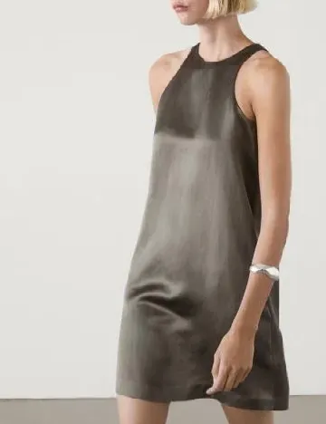 Rochie scurta Massimo Dutti, gri inchis