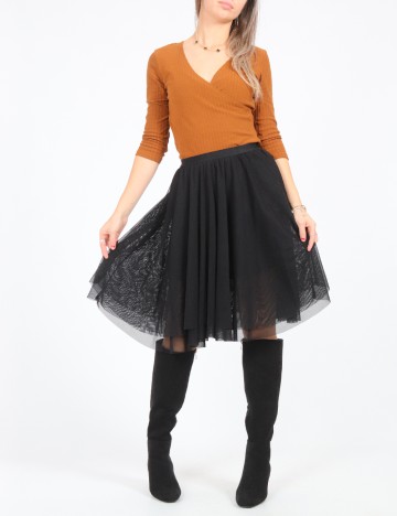 Fusta Bershka, negru