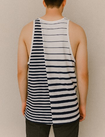 Maiou Bershka, alb/bleumarin