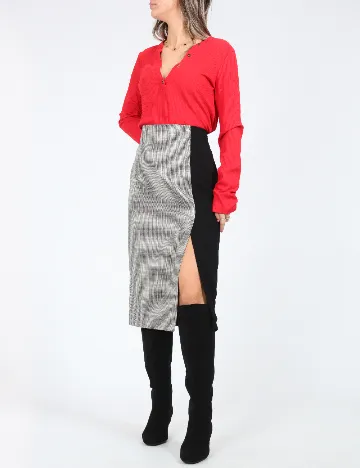 Fusta Zara, alb/negru