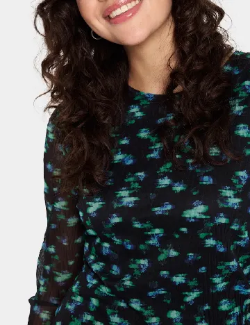 Rochie lunga Saint Tropez, negru/verde