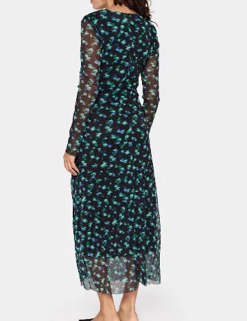 Rochie lunga Saint Tropez, negru/verde