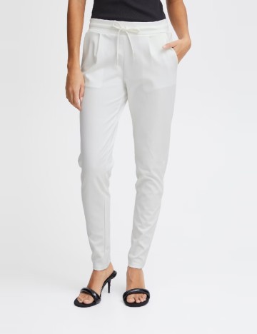 Pantaloni Ichi, alb