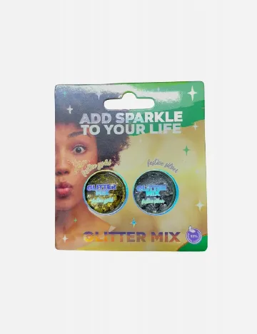 Sclipici facial Maxbrands, auriu/argintiu Galben